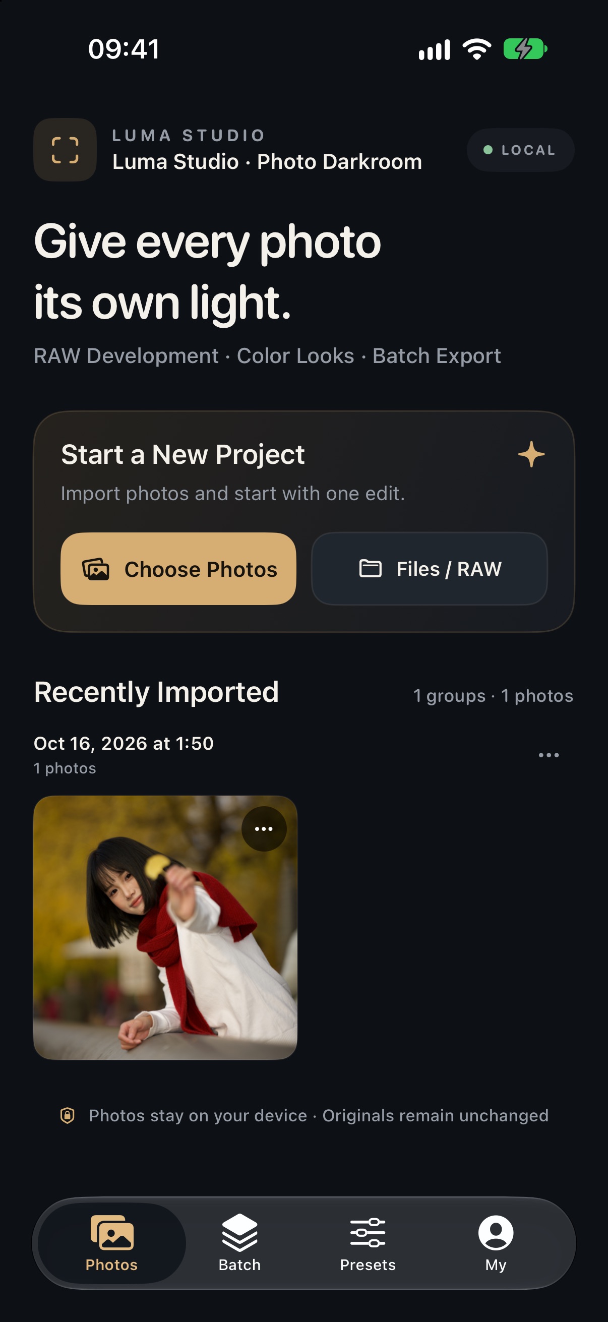 Luma Studio photo library